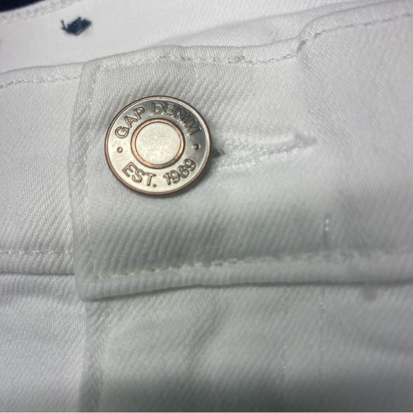 GAP White Kick Fit High Rise Jeans Raw Hem W 30/10L CASUAL SUMMER BEACH - Picture 5 of 11